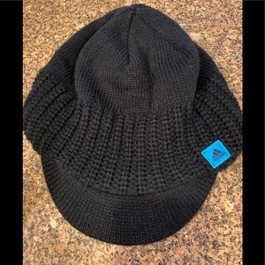 BLACK ADIDAS BEANIE WITH BRIM!!😍🎉